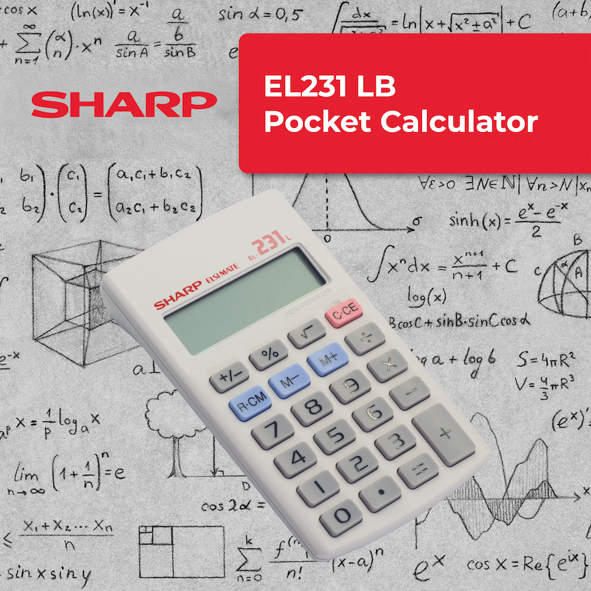Sharp EL231 LB Pocket Calculator - image 5