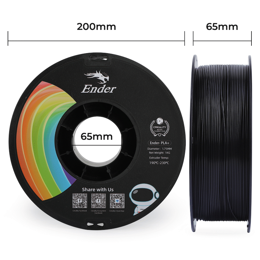 Ender PLA+ Filament Black 1Kg - image 5