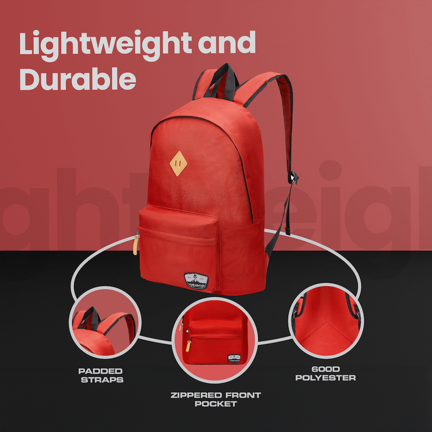Volkano Distinct 15.6" Laptop Backpack - Red - image 5
