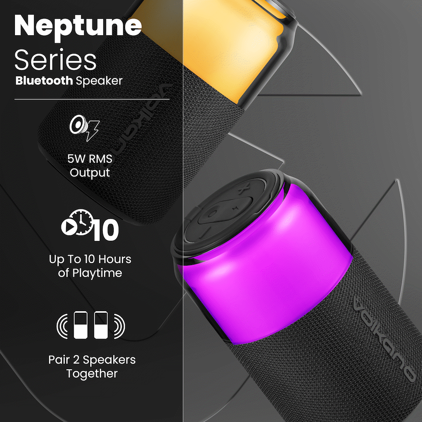Volkano Neptune Bluetooth Wireless Speaker - Black - image 5