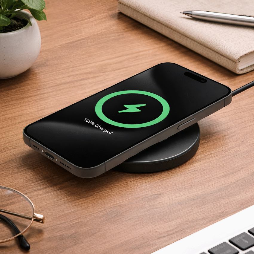 Volkano Magni Series Qi2.2 25W Wireless Charging Pad - Black - image 5