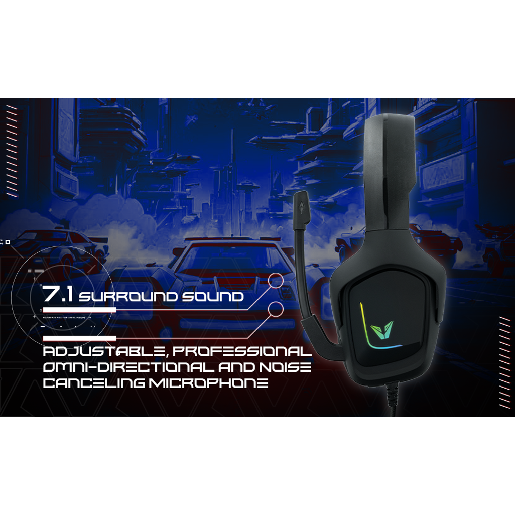 VX Gaming Comms Series 7.1 Headphone - Black
