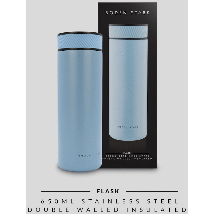 Boden Stark 650ml Double-Walled Flask - Blue - image 5