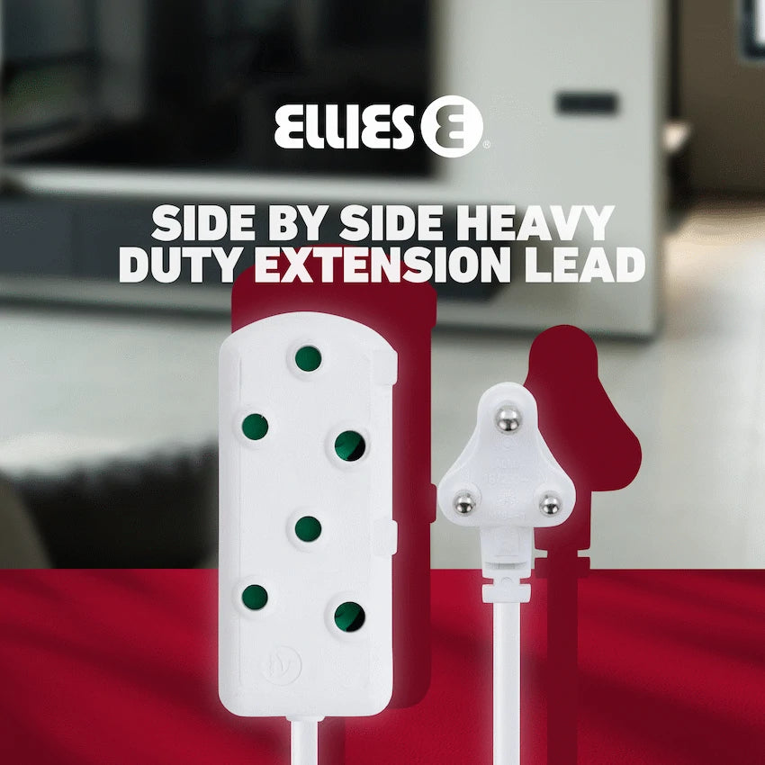 Ellies Side by Side Heavy Duty Extension Lead-20M-WT - image 5