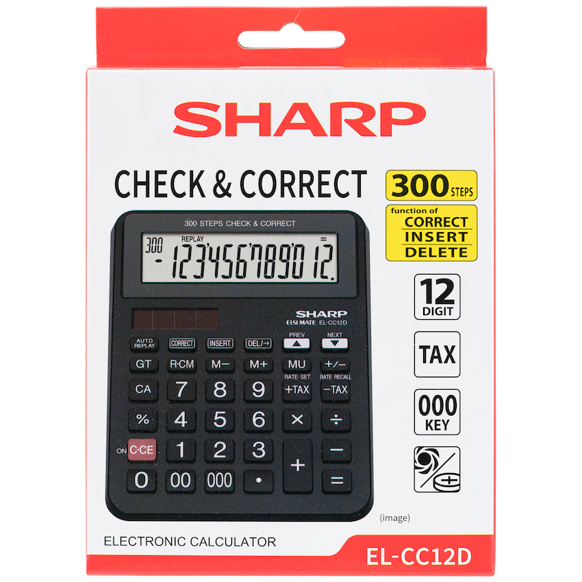 Sharp EL-CC12D Desk Calculator - CheckCorrect Tax - image 5