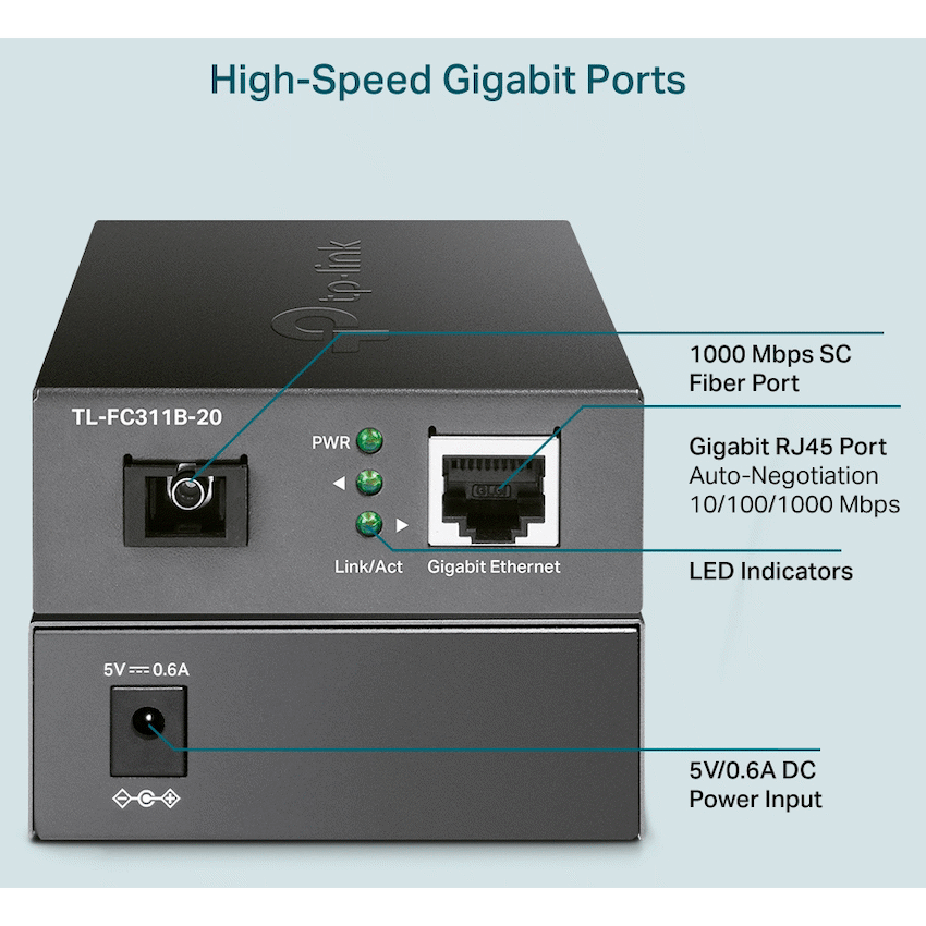 TP-Link TL-FC311B-20 Gigabit WDM Media Converter - image 5