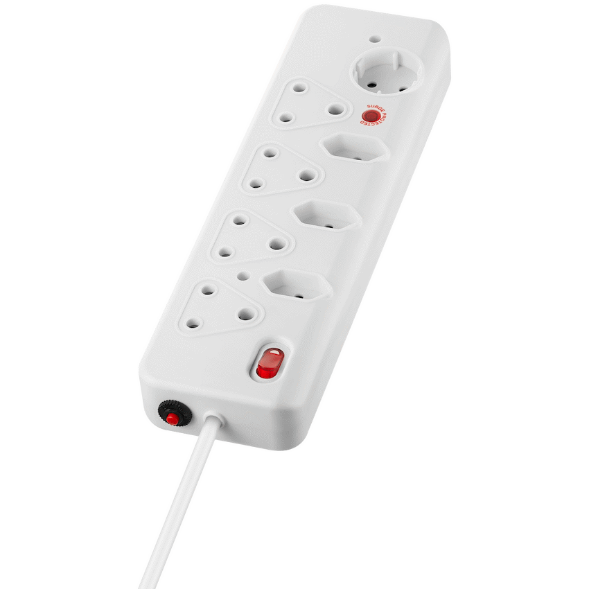 Nexon 8 Way  Medium Surge Multiplug 0.5M - White - image 5