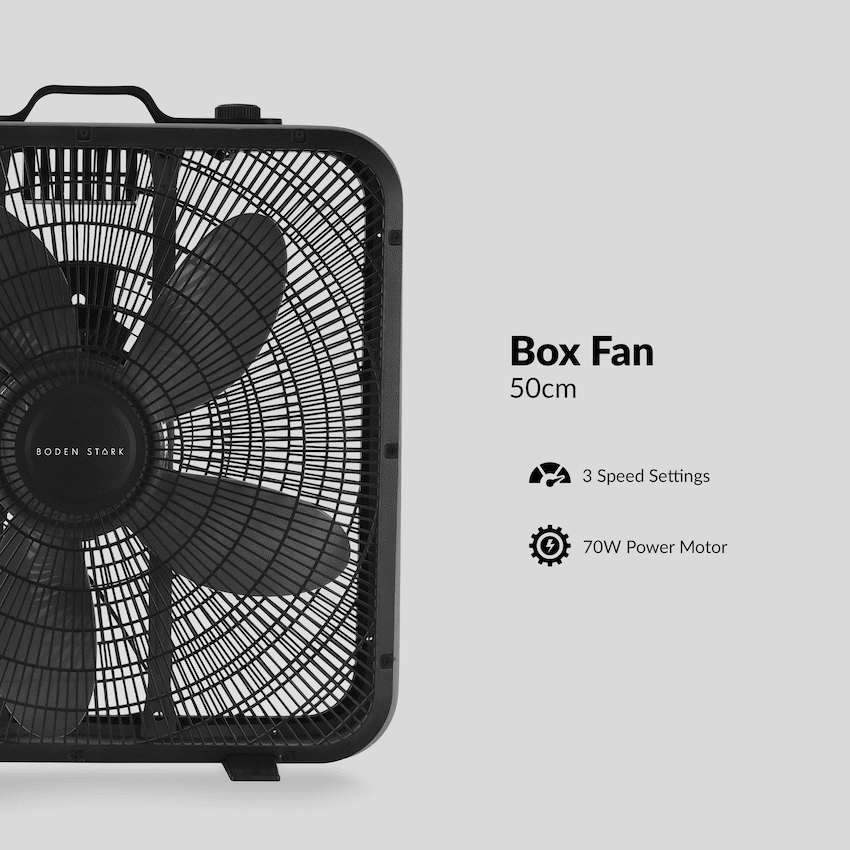 Boden Stark 50cm Box Fan - Black - image 5