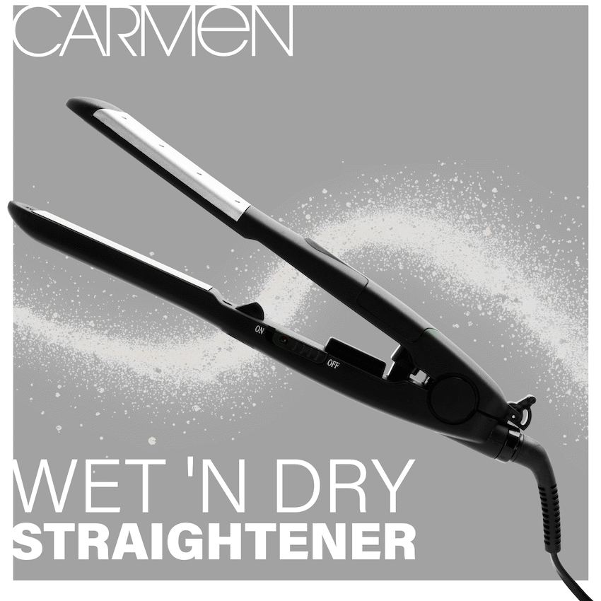CARMEN WET 'N DRY STRAIGHTENER - BLACK - image 5