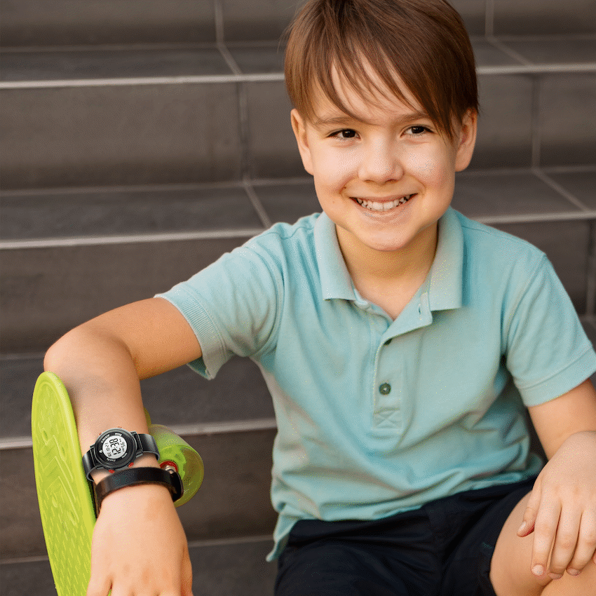 Volkano Kids Digital Watch with Apple Find My - 3ATM Waterproof (Anti-Lost) - Black - image 5