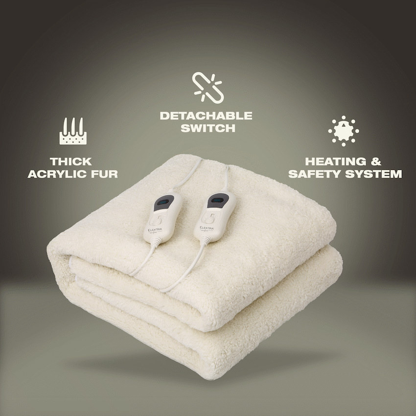 Elektra Comfort Electric Blanket - King - Fur - image 5