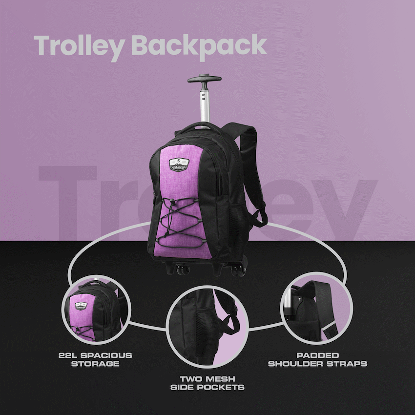 Volkano Winner Trolley Backpack 22L Pink - image 5
