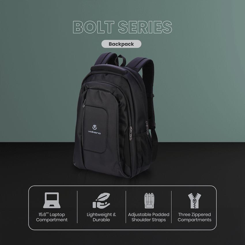 Volkano Bolt series backpack Black - image 5