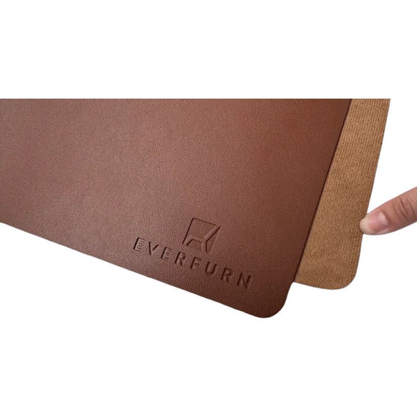 Everfurn Prime Faux Leather Desk Mat - Brown - image 5