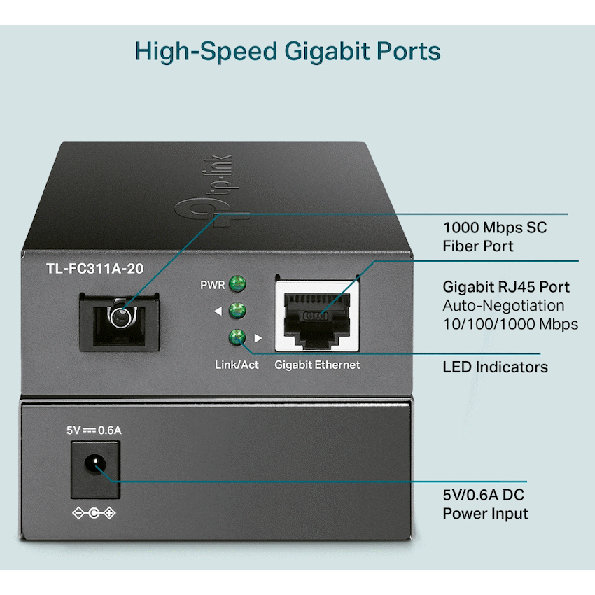 TP-Link TL-FC311A-20 Gigabit WDM Media Converter - image 5
