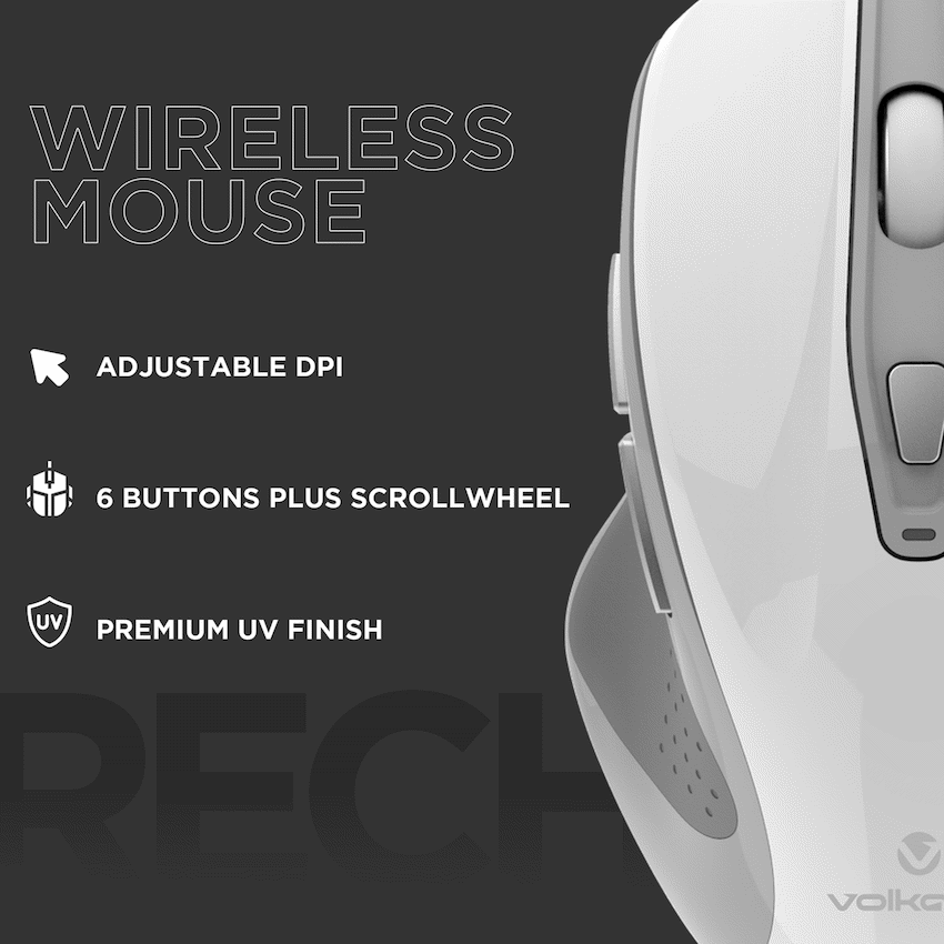 Volkano Aurum Series Bluetooth Wireless Mouse - White - image 5