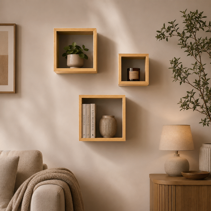 Everfurn Lotus Floating Wall Shelves - Set of 3 - image 5