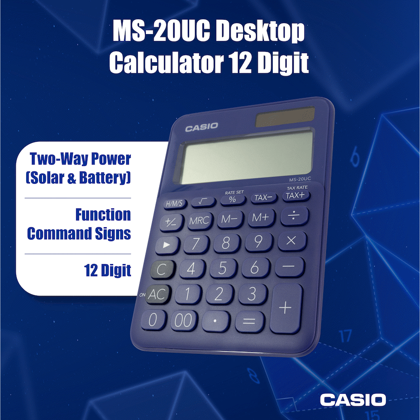 Casio MS-20UC - Desktop Calculator 12-Digit - Purple - image 5