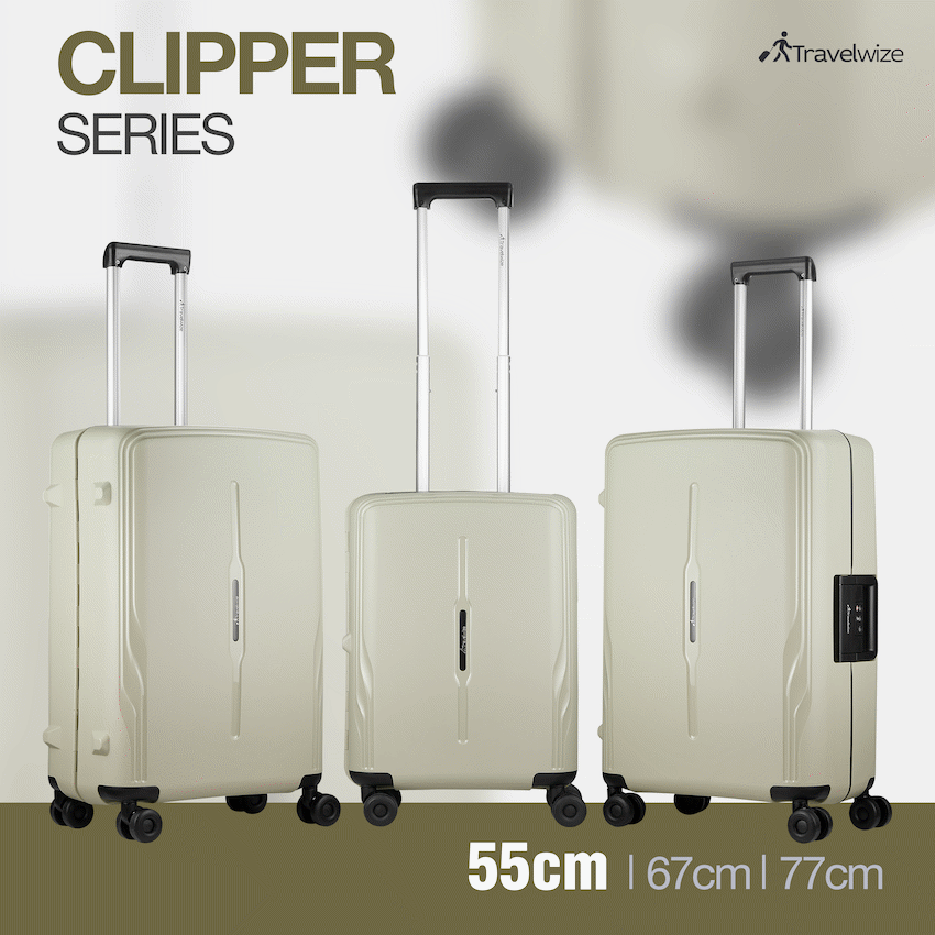 Travelwize Clipper PP 55cm 4-Wheel Spinner Luggage Beige - image 5