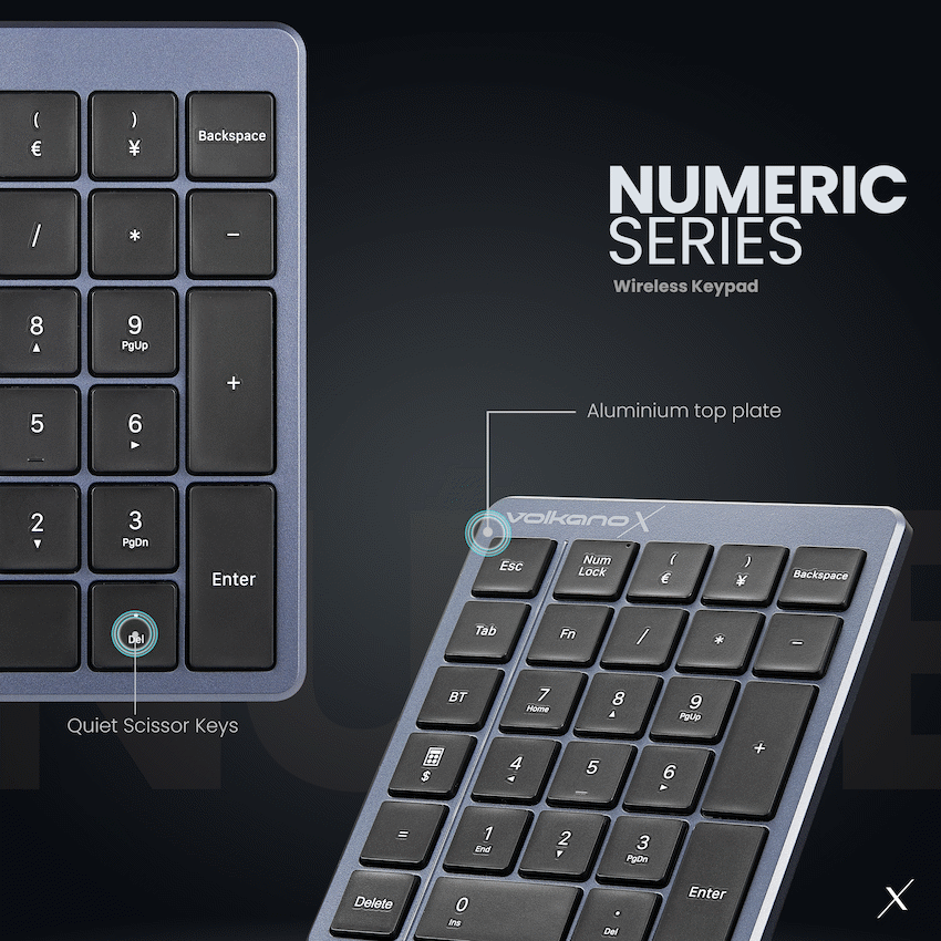 Volkano X Numeric Series Keypad With Scissor keys - Black - image 5