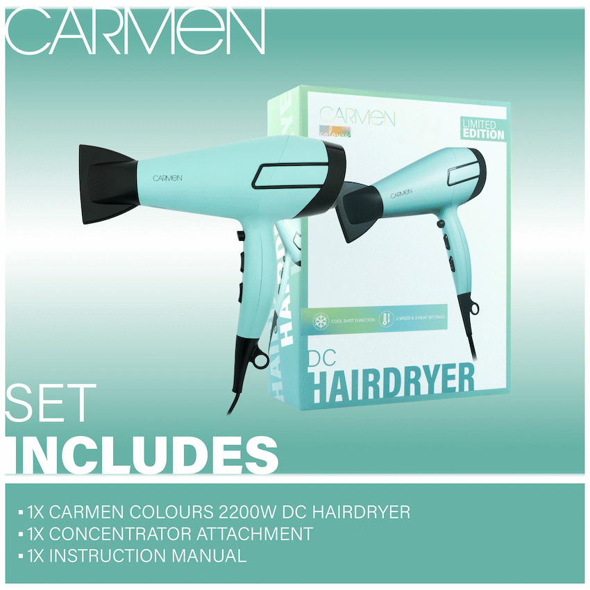 Carmen Colours 2200w DC Hairdryer - image 5