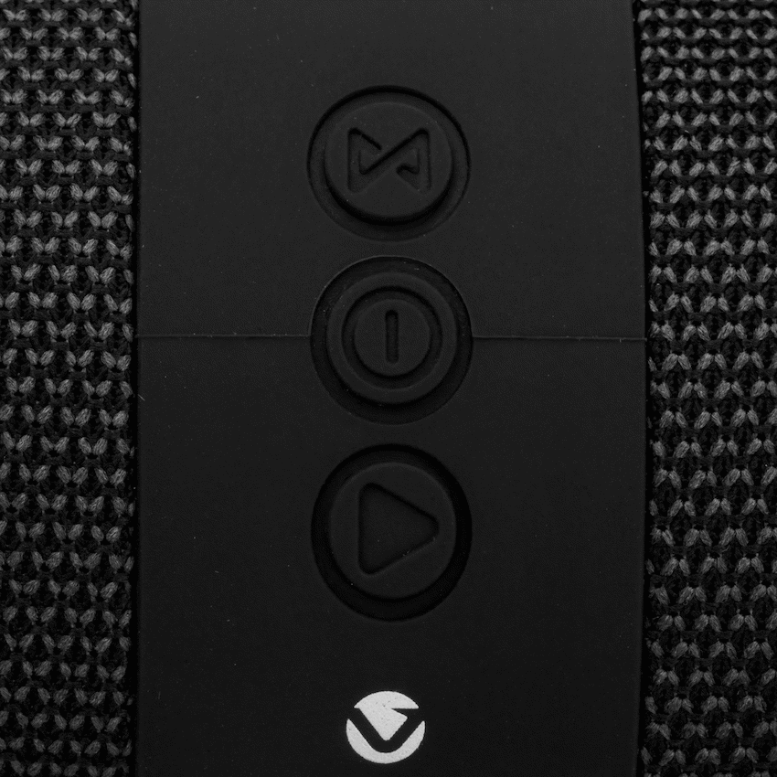 Volkano Flow Series Portable Bluetooth Speaker - Black with Grey Buttons - image 5