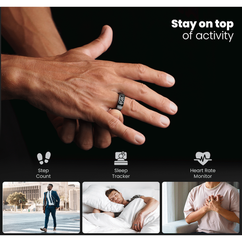 Volkano Ring Series Ring Pro Smart Ring with Charging Case - 20.7mm - image 5