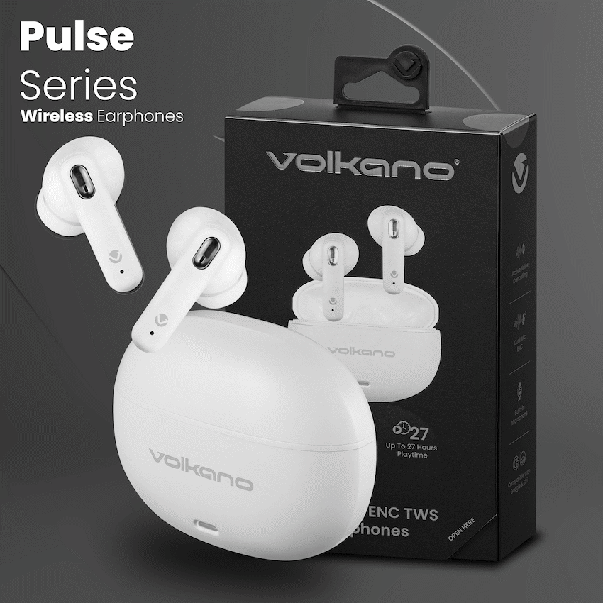 Volkano Pulse Series True Wireless Earphones with Charging Case - White - image 5