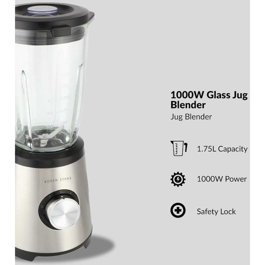 Boden Stark 1000w Glass Jug Blender - image 5