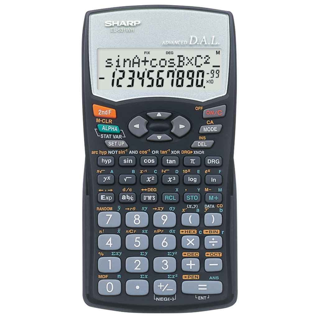 Sharp EL531 WH-BBK - Scientific Calculator - 272 Functions