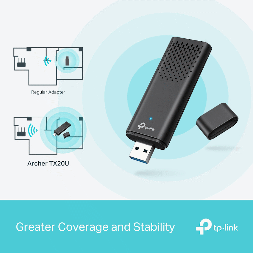 TP-Link Archer TX20U Dual-Band Wi-Fi 6 Wireless USB Adapter - image 5