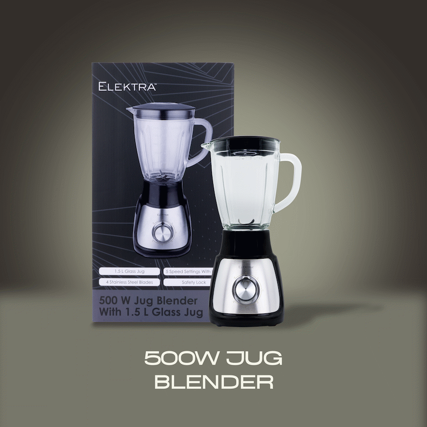 Elektra - 500w 1.5l Jug Blender (Glass Jug) - image 5