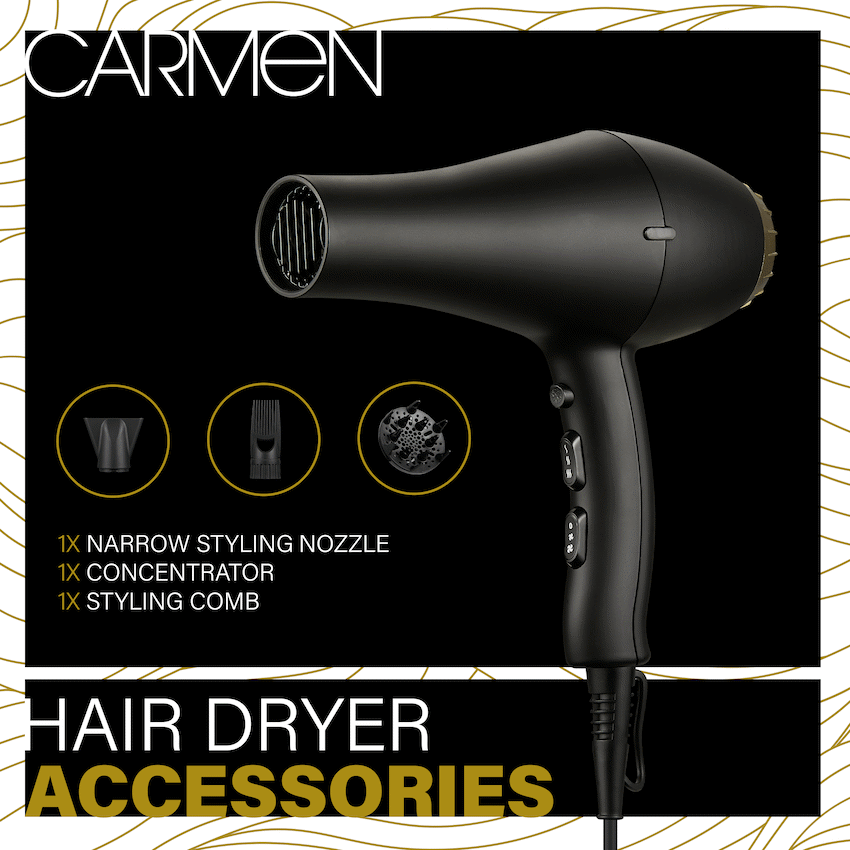Carmen Ebony AC Motor Hair Dryer - image 5