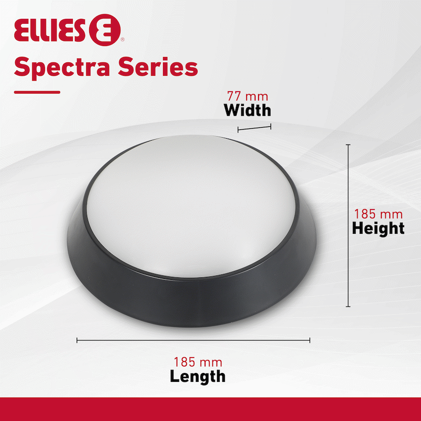 Ellies Spectra Series - AC 15W  Round LED Bulkhead with 3CCT -BK - image 5