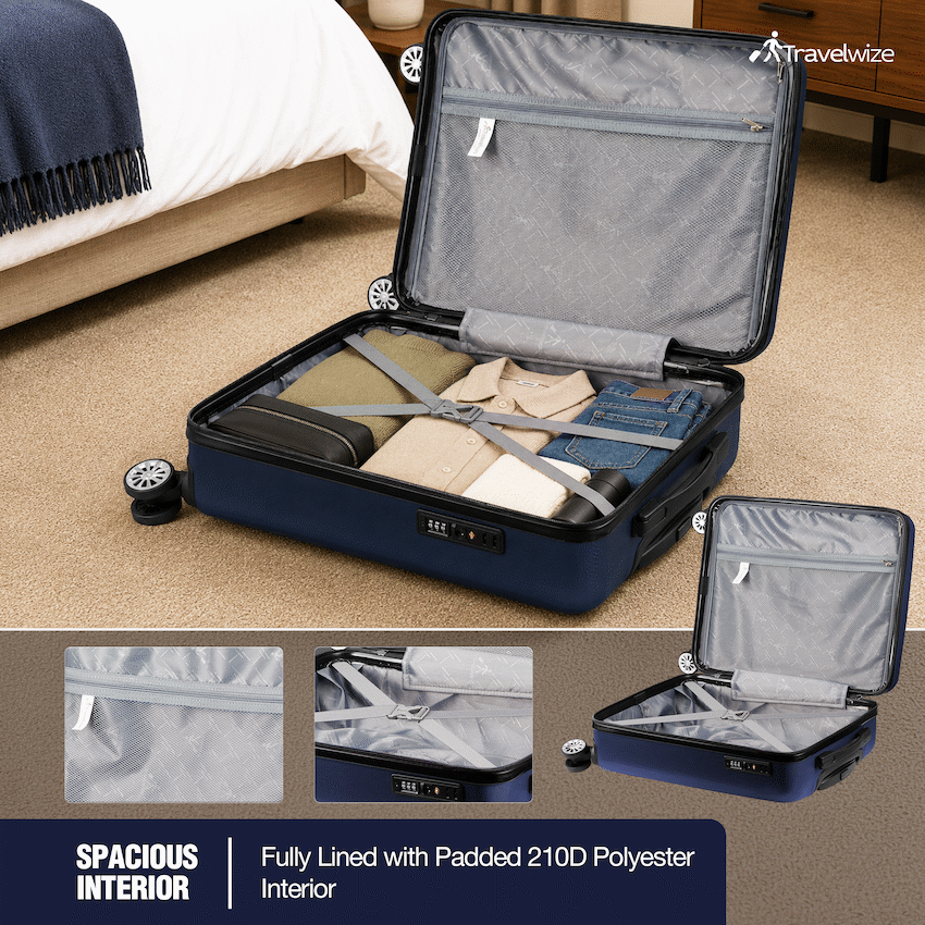 Travelwize Maple ABS 75cm 4-Wheel Spinner Luggage - Navy - image 5