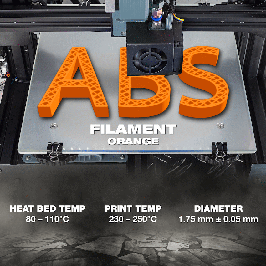 SA Filament ABS Premium Filament 1kg - Orange - image 5