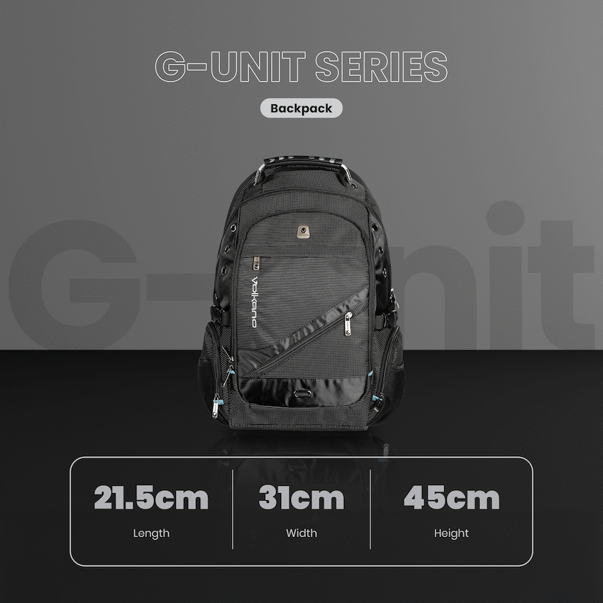 Volkano G-Unit Backpack - Black/Grey/Turquoise - image 5