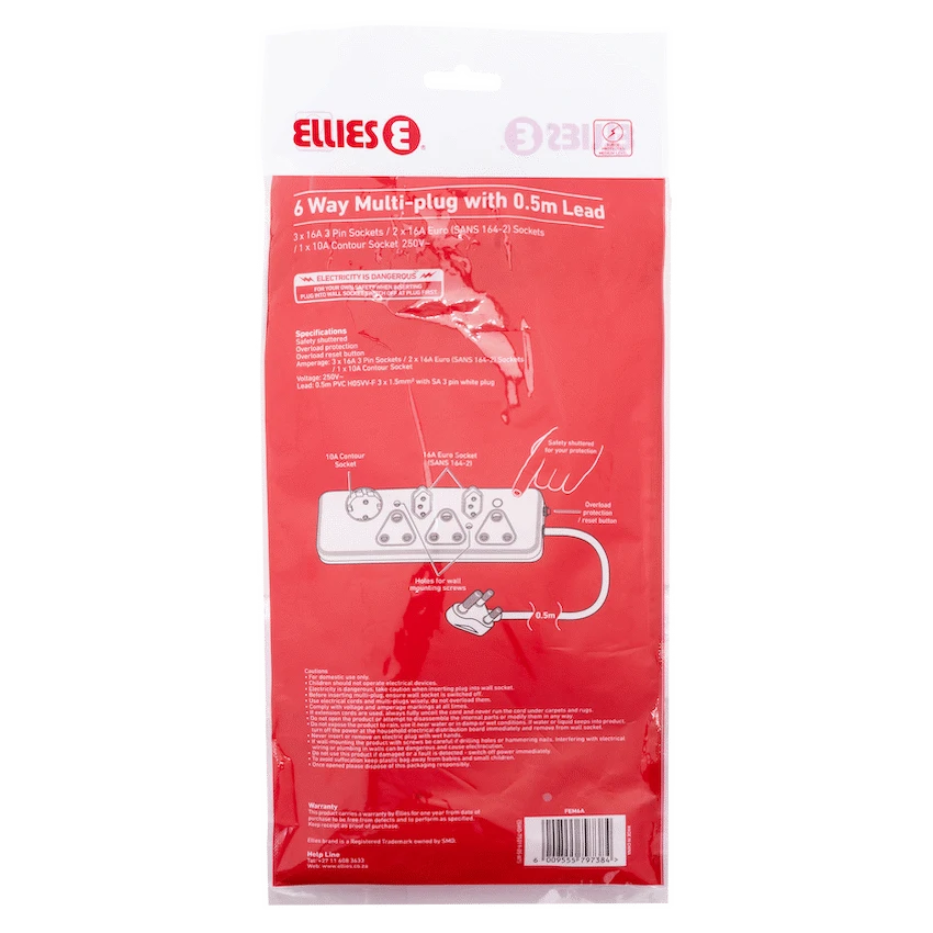 Ellies  6 Way Basic Multiplug - image 5