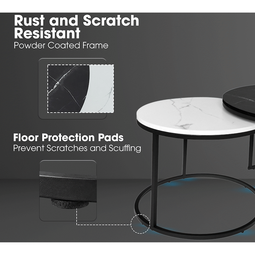 Everfurn Nile Nesting Coffee Table - Ying Yang - image 5