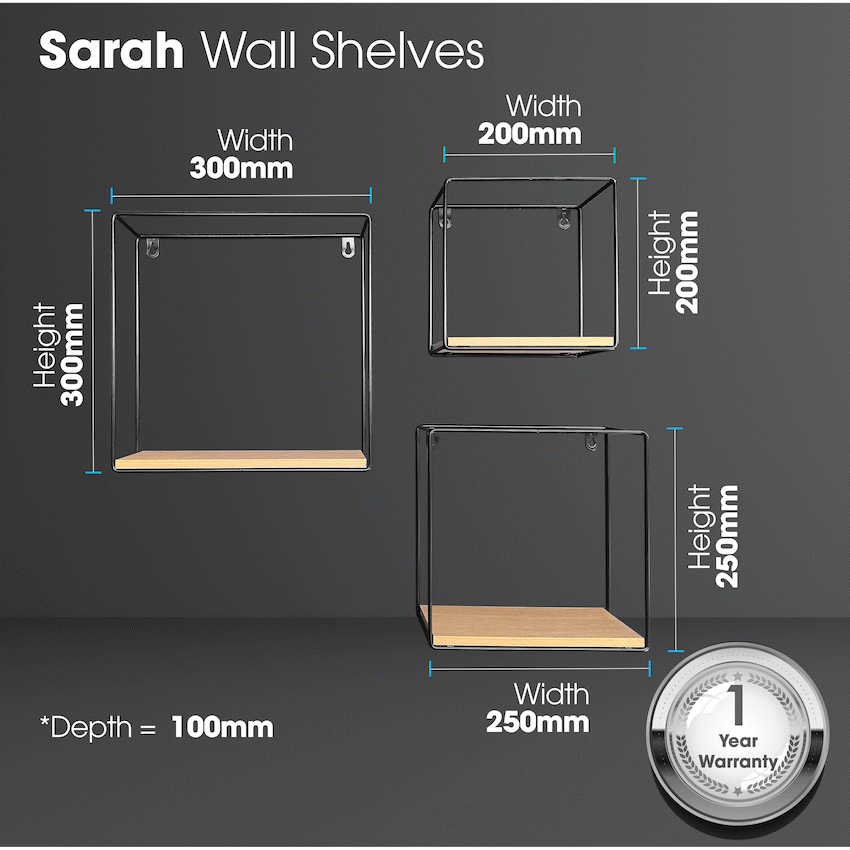 Everfurn Sarah Wall Shelves - Set of 3 - image 5