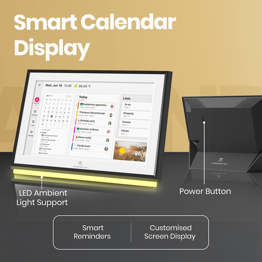 Volkano Agenda Series Smart Calendar and Digital Photo Frame  10" - Black - image 5