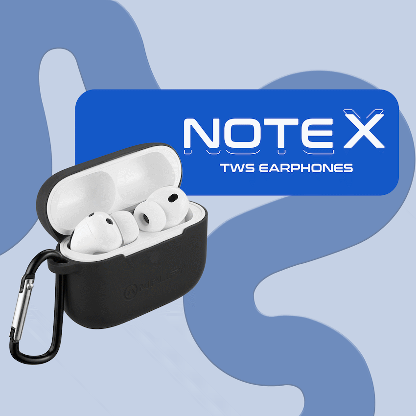 Amplify Note X 3 Series TWS Earphones - White Case + Black Cover - image 5