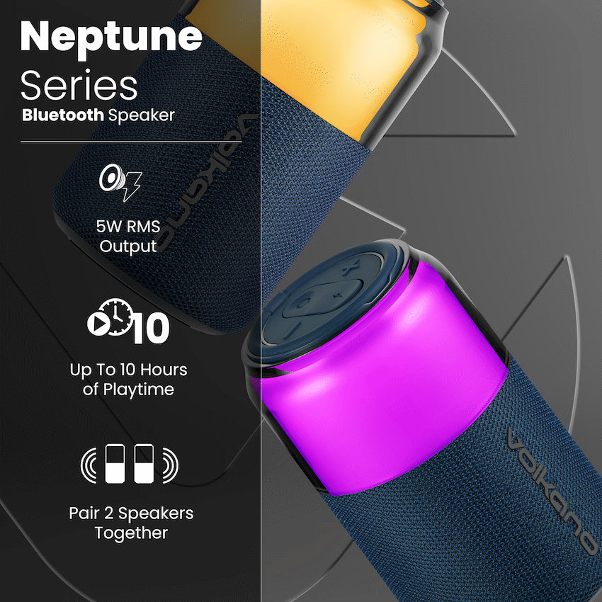 Volkano Neptune Bluetooth Wireless Speaker - Blue - image 5