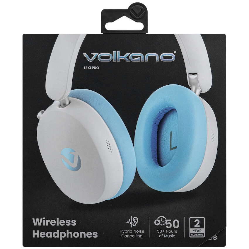 Volkano Lexi Pro Hybrid ANC Headphones - Blue/Cream - image 5