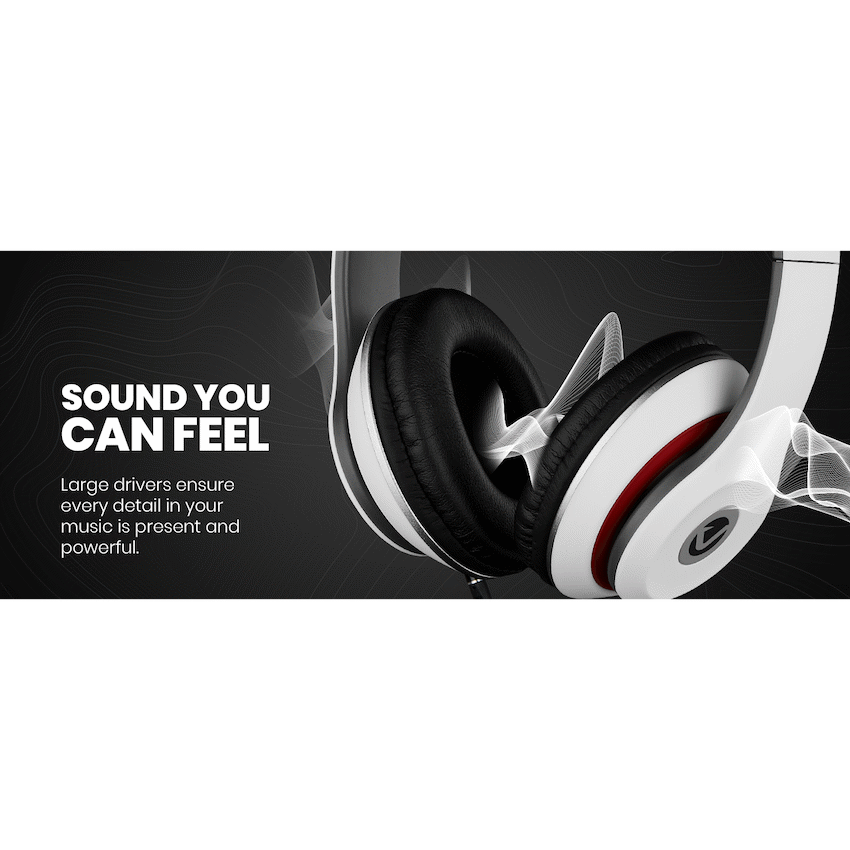 Volkano Falcon Series Headphones with Microphone - White - image 5