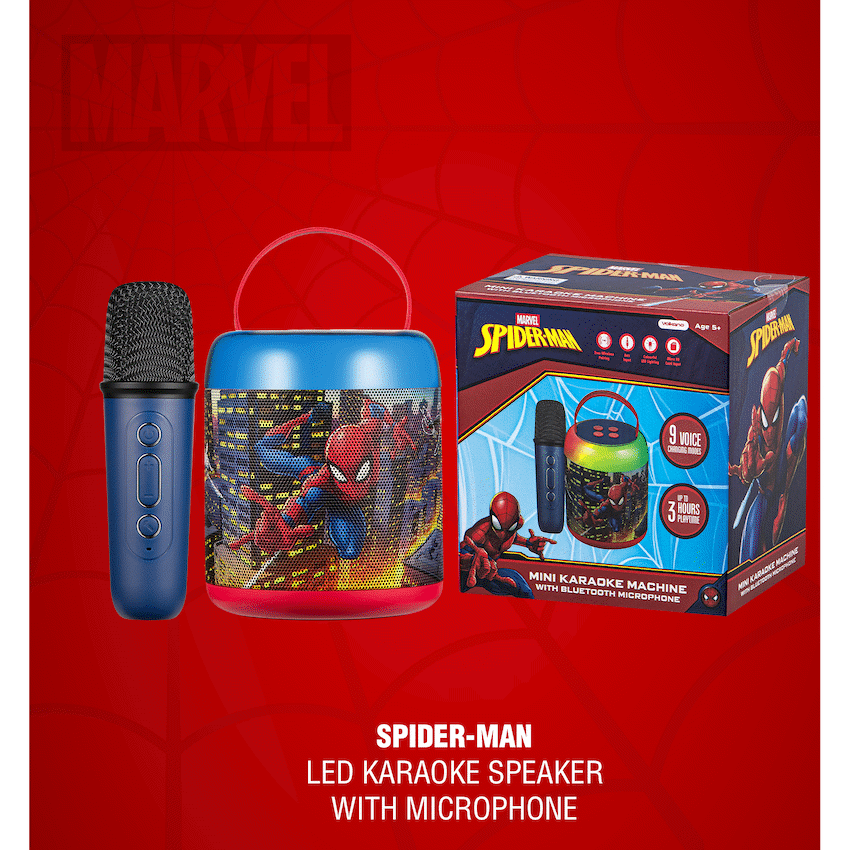 Marvel Spider-Man Cylinder Karaoke Speaker with Bluetooth Microphone - image 5