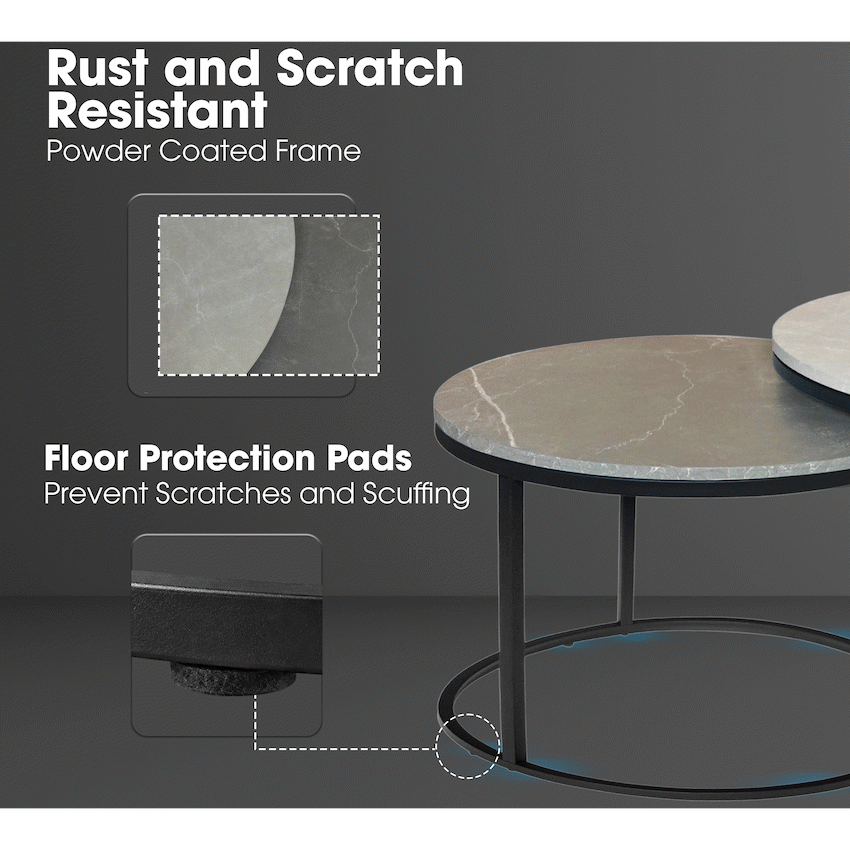 Everfurn Nile Nesting Coffee Table - Greyish - image 5