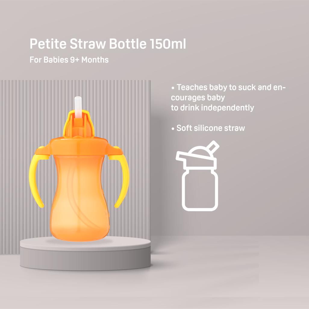 Pigeon Petite Straw Bottle 150ml - Orange