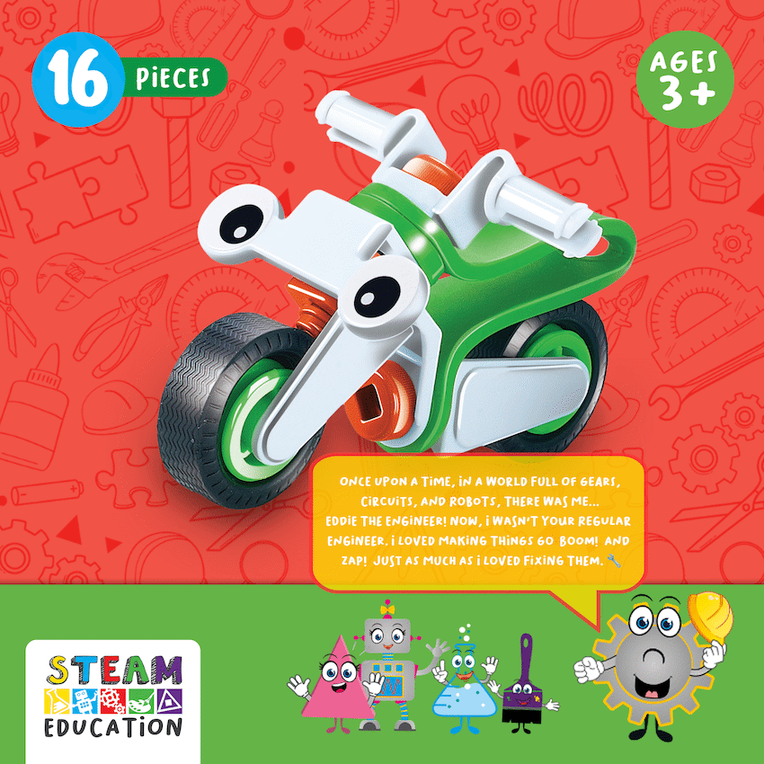 Edu-matic Flexi Build Mini Kit - Motobike - 16 pcs - image 5