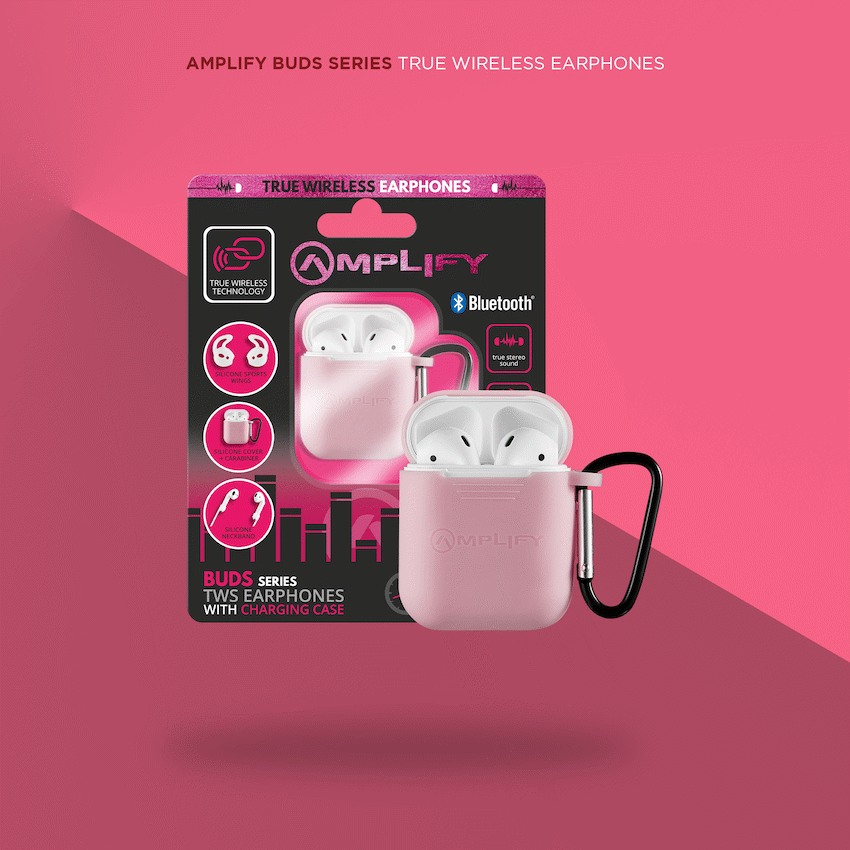 Amplify Buds Series True Wireless Earphones with Silicone Accessories - Pink - image 5